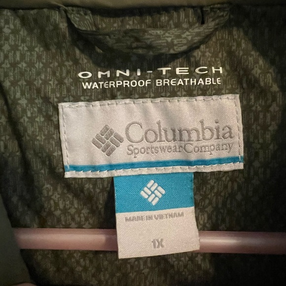 Green Columbia Rain Jacket Size 1X - Picture 10 of 14